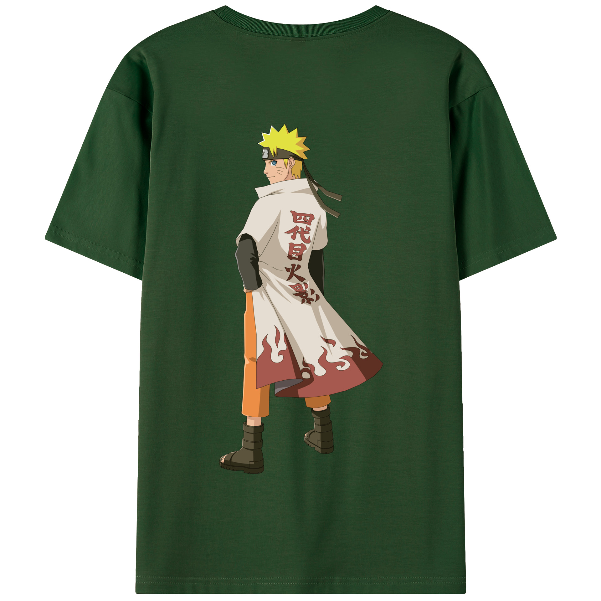 （画像用） NARUTO -ナルト- うずまき ナルト Uzumaki Naruto 綿100％半袖Tシャツ（背面プリント）